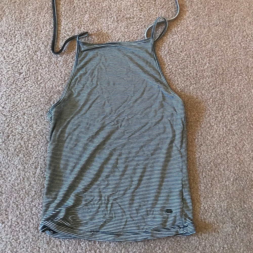 Striped Halter Crop Top